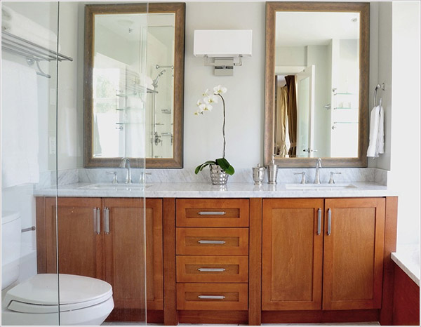 bathroom vanity double mirrow