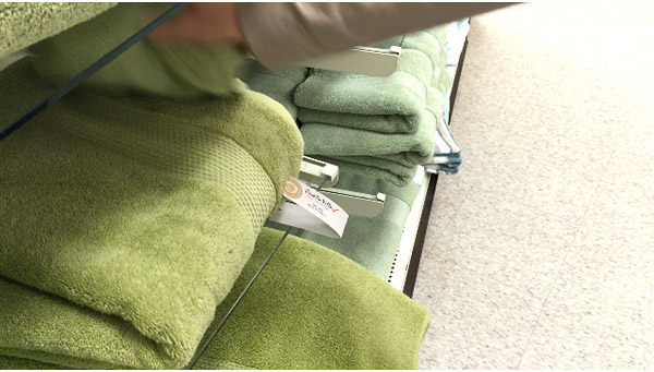 soft green towels
